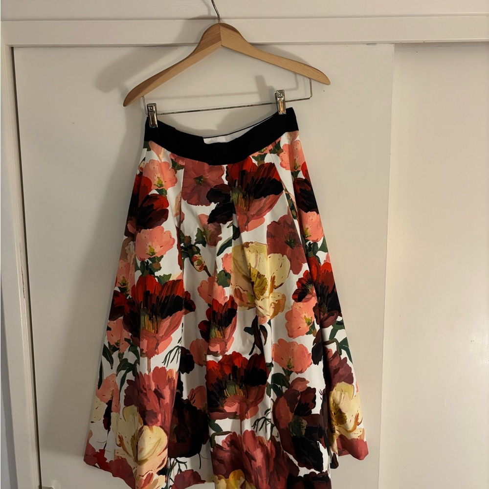 White House Black Market Pink Pleated Midi Skirt Cocktail